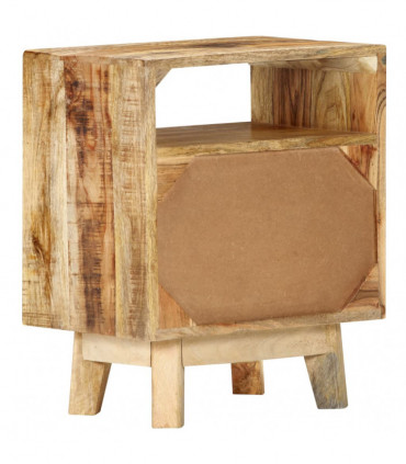 Bedside Table 40x30x50 cm Rough Mango Wood