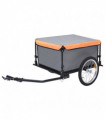 Bike Cargo Trailer Grey and Orange 65 kg