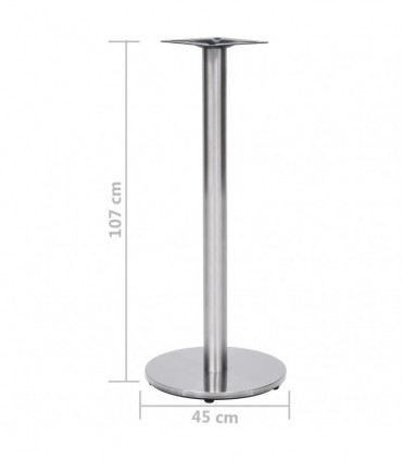 Bistro Table Leg Silver Ø45x107 cm Stainless Steel