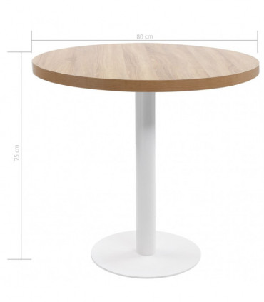 Bistro Table Light Brown 80 cm MDF