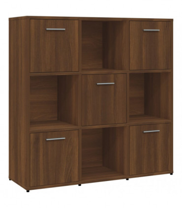 Book Cabinet Brown Oak 90x30x90 cm Engineered Wood