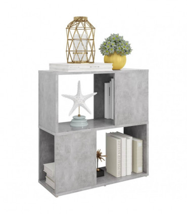 Book Cabinet Concrete Grey 60x24x63 cm Engineered Wood