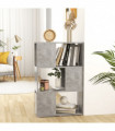 Book Cabinet Room Divider Concrete Grey 60x24x94 cm Engineered Wood