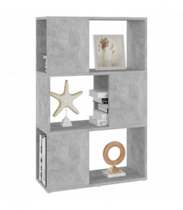 Book Cabinet Room Divider Concrete Grey 60x24x94 cm Engineered Wood