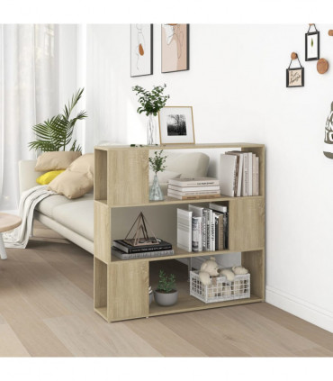Book Cabinet Room Divider Sonoma Oak 100x24x94 cm