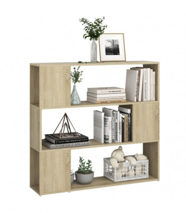 Book Cabinet Room Divider Sonoma Oak 100x24x94 cm