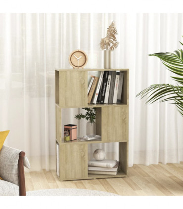 Book Cabinet Room Divider Sonoma Oak 60x24x94 cm Engineered Wood
