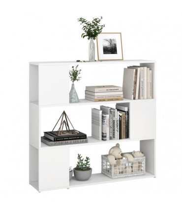 Book Cabinet Room Divider White 100x24x94 cm