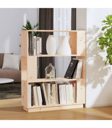 Book Cabinet/Room Divider 80x25x101 cm Solid Wood Pine