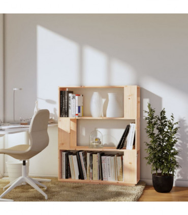 Book Cabinet/Room Divider 80x25x101 cm Solid Wood Pine