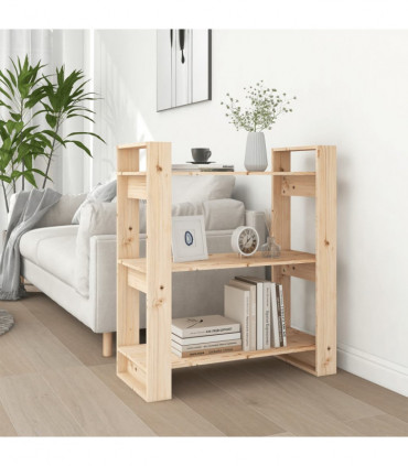 Book Cabinet/Room Divider 80x35x91 cm Solid Wood Pine