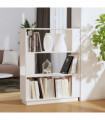 Book Cabinet/Room Divider White 80x25x101 cm Solid Wood Pine