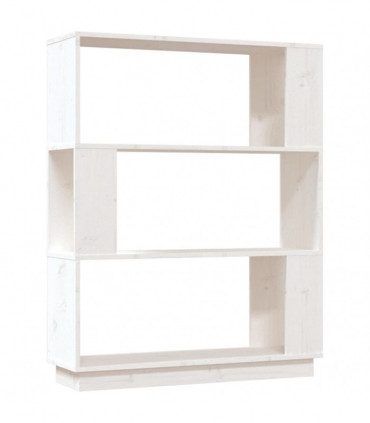 Book Cabinet/Room Divider White 80x25x101 cm Solid Wood Pine