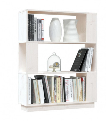 Book Cabinet/Room Divider White 80x25x101 cm Solid Wood Pine