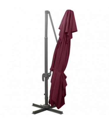 Cantilever Umbrella with Double Top Bordeaux Red 400x300 cm