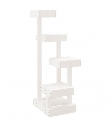 Cat Tree White 45.5x49x103 cm Solid Wood Pine