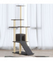 Cat Tree with Sisal Scratching Posts Dark Grey 155 cm
