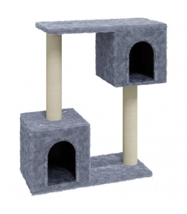 Cat Tree with Sisal Scratching Posts Light Grey 60 cm