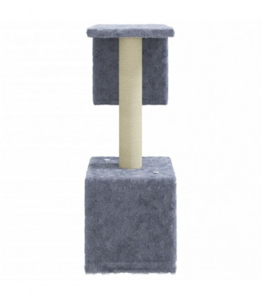 Cat Tree with Sisal Scratching Posts Light Grey 60 cm