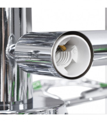 Ceiling Lamp with Acrylic Crystal Leaf Arms for 5 E14 Bulbs Green