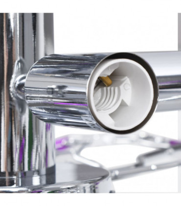 Ceiling Lamp with Acrylic Crystal Leaf Arms for 5 E14 Bulbs Purple