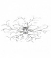 Ceiling Lamp with Acrylic Crystal Leaf Arms for 5 E14 Bulbs White