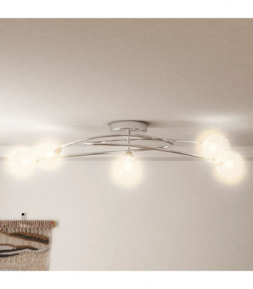 Ceiling Lamp with Mesh Wire Shades for 5 G9 LED Lights