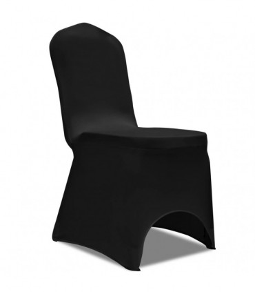 Chair Cover Stretch Black 6 pcs