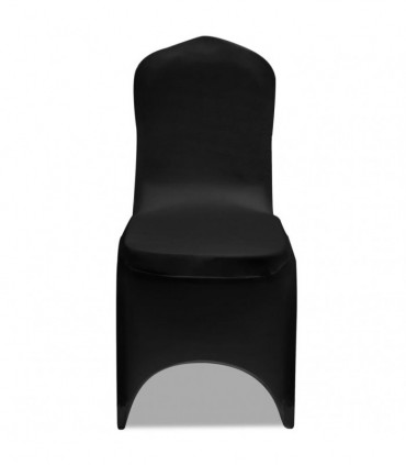 Chair Cover Stretch Black 6 pcs