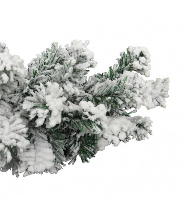 Christmas Garland with Flocked Snow Green 10 m PVC