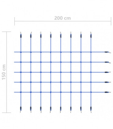 Climbing Net 200x150 cm Blue