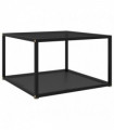 Coffee Table Black 60x60x35 cm Tempered Glass