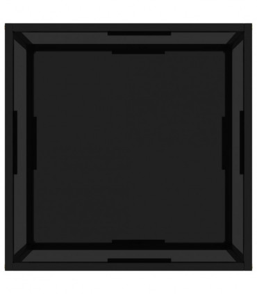 Coffee Table Black 60x60x35 cm Tempered Glass