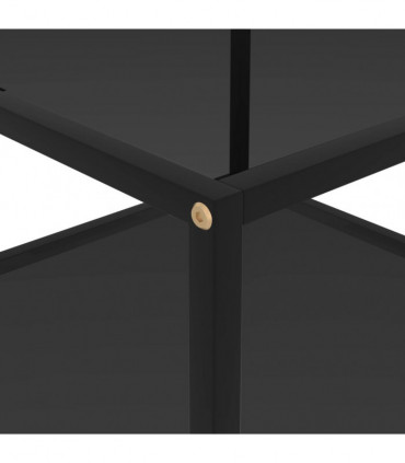 Coffee Table Black 60x60x35 cm Tempered Glass