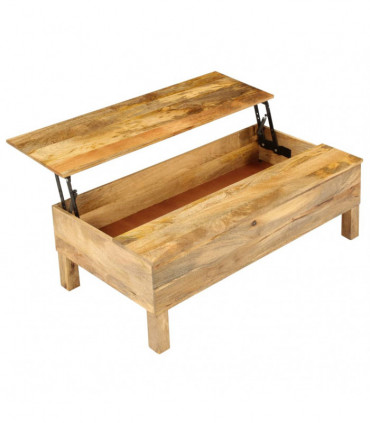 Coffee Table Solid Mango Wood 110x55x35 cm