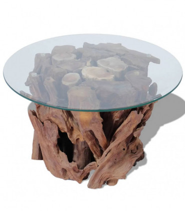 Coffee Table Solid Teak Driftwood 60 cm