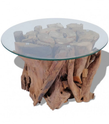 Coffee Table Solid Teak Driftwood 60 cm