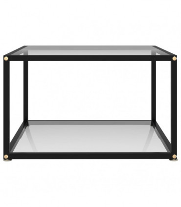 Coffee Table Transparent 60x60x35 cm Tempered Glass