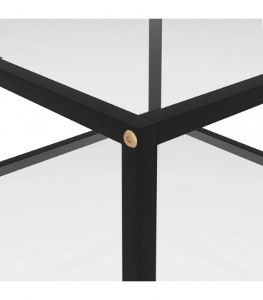 Coffee Table Transparent 60x60x35 cm Tempered Glass