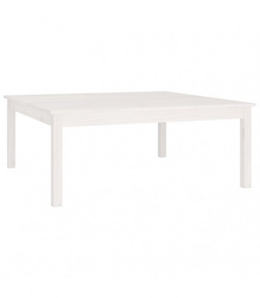 Coffee Table White 100x100x40 cm Solid Wood Pine