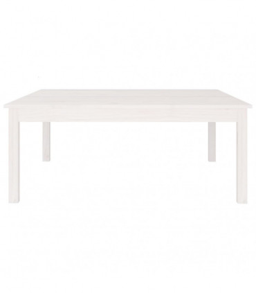 Coffee Table White 100x100x40 cm Solid Wood Pine
