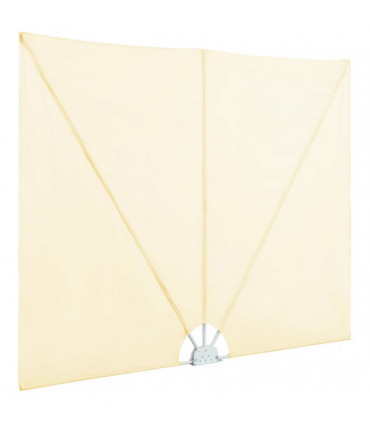 Collapsible Terrace Side Awning Cream 240x160 cm