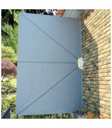 Collapsible Terrace Side Awning Grey 300x200 cm