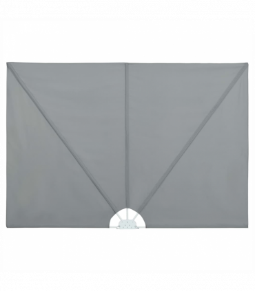 Collapsible Terrace Side Awning Grey 400x200 cm
