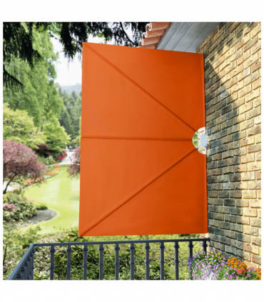 Collapsible Terrace Side Awning Terracotta 240x160 cm