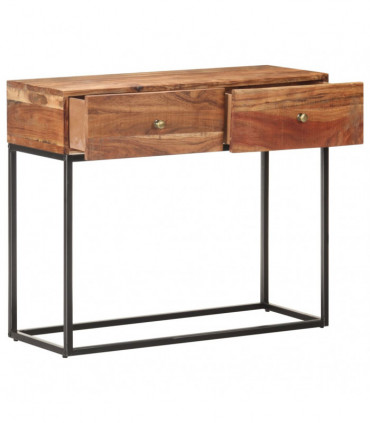 Console Table 90x35x75 cm Rough Acacia Wood