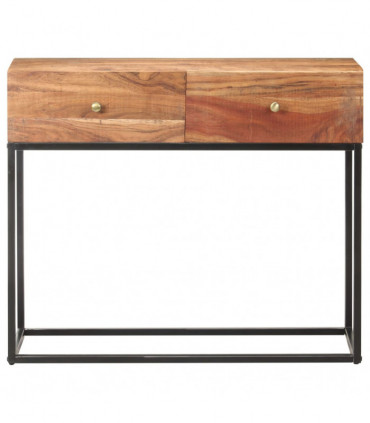 Console Table 90x35x75 cm Rough Acacia Wood