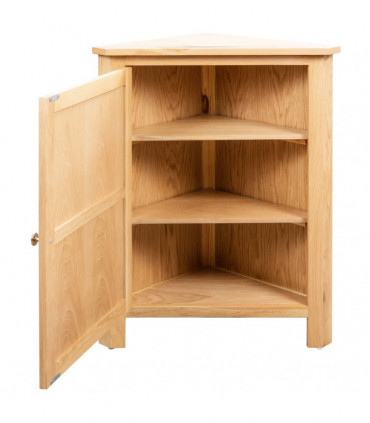Corner Cabinet 59x36x80 cm Solid Oak Wood