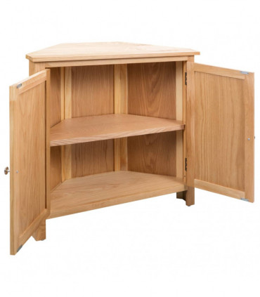 Corner Cabinet 80x33.5x78 cm Solid Oak Wood