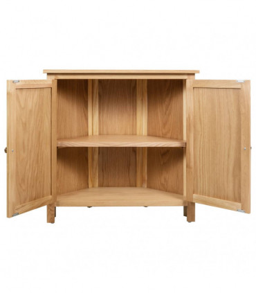 Corner Cabinet 80x33.5x78 cm Solid Oak Wood